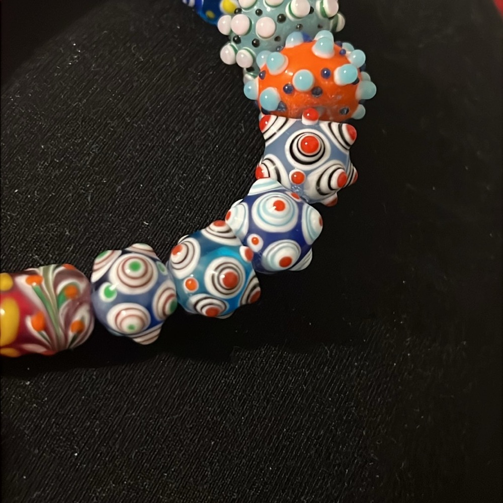 Beautiful Glass Lamp work Beads Bracelet 💕UNIQUE!💕 - Picture 8 of 8